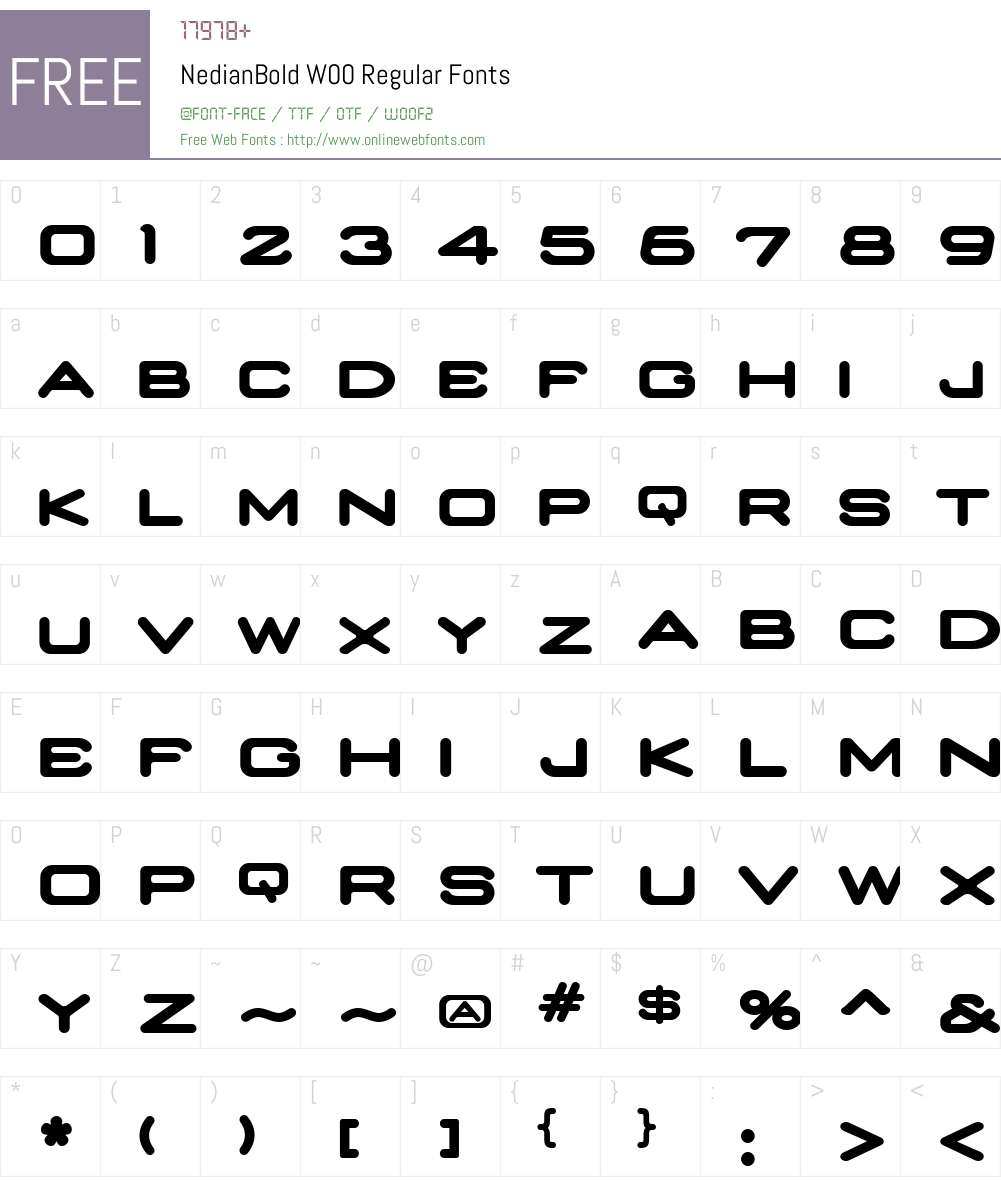 Nedian Font Screenshots