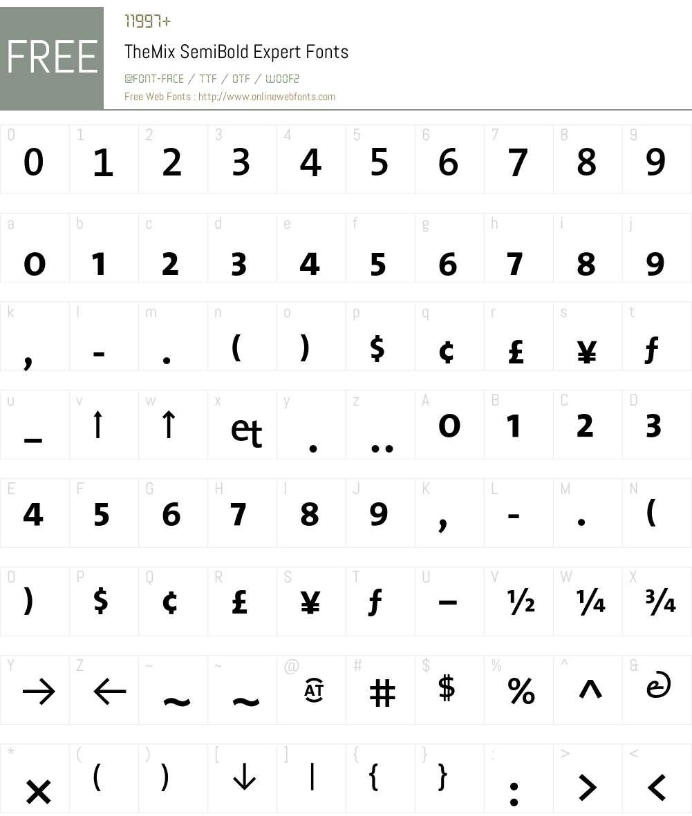 The Mix Semi Bold- Font Screenshots