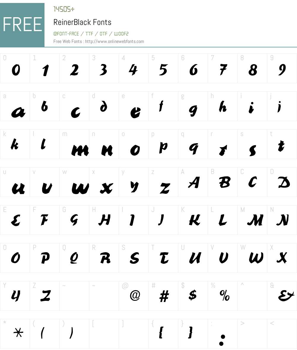 ReinerBlack Font Screenshots