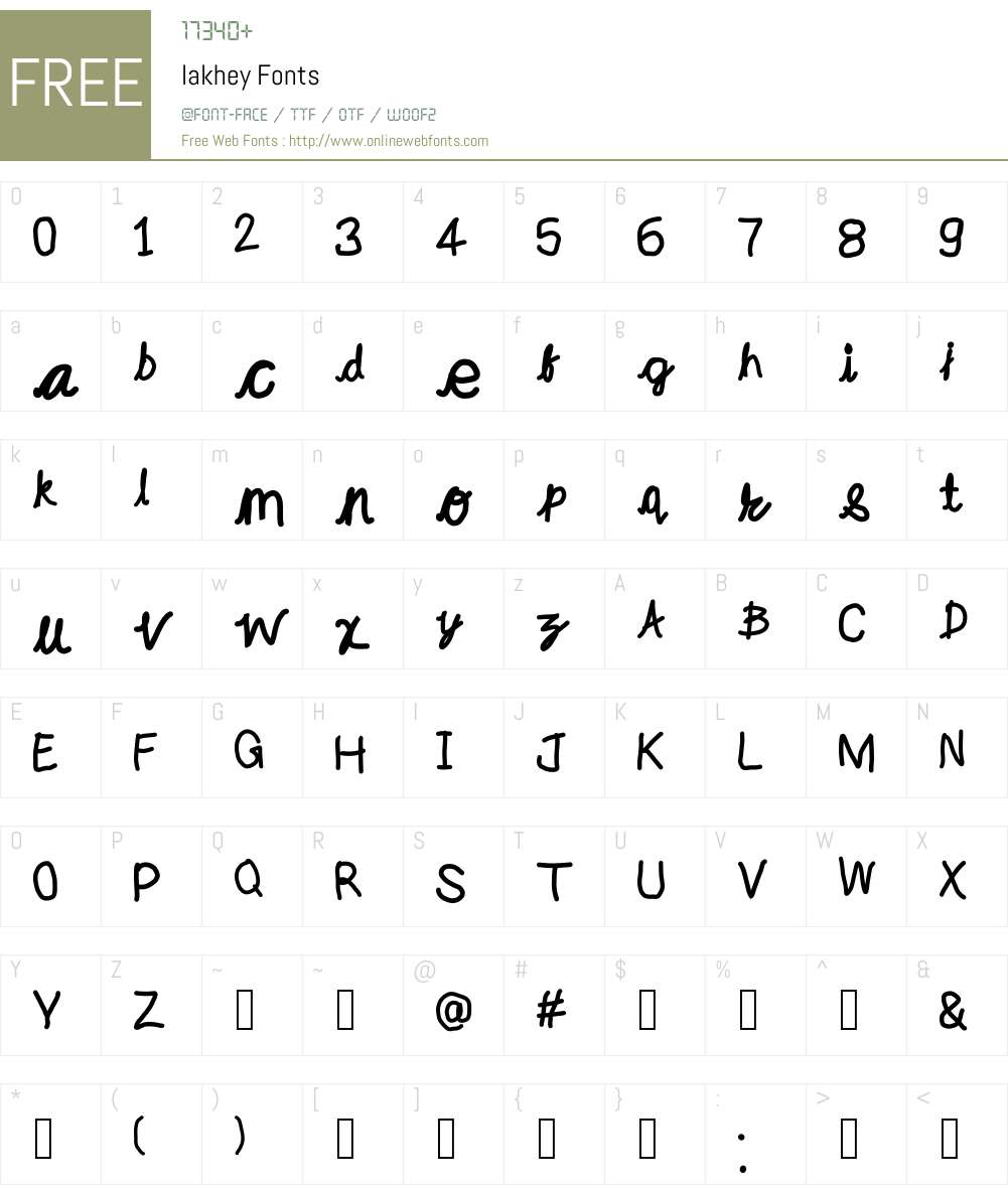 lakhey Font Screenshots
