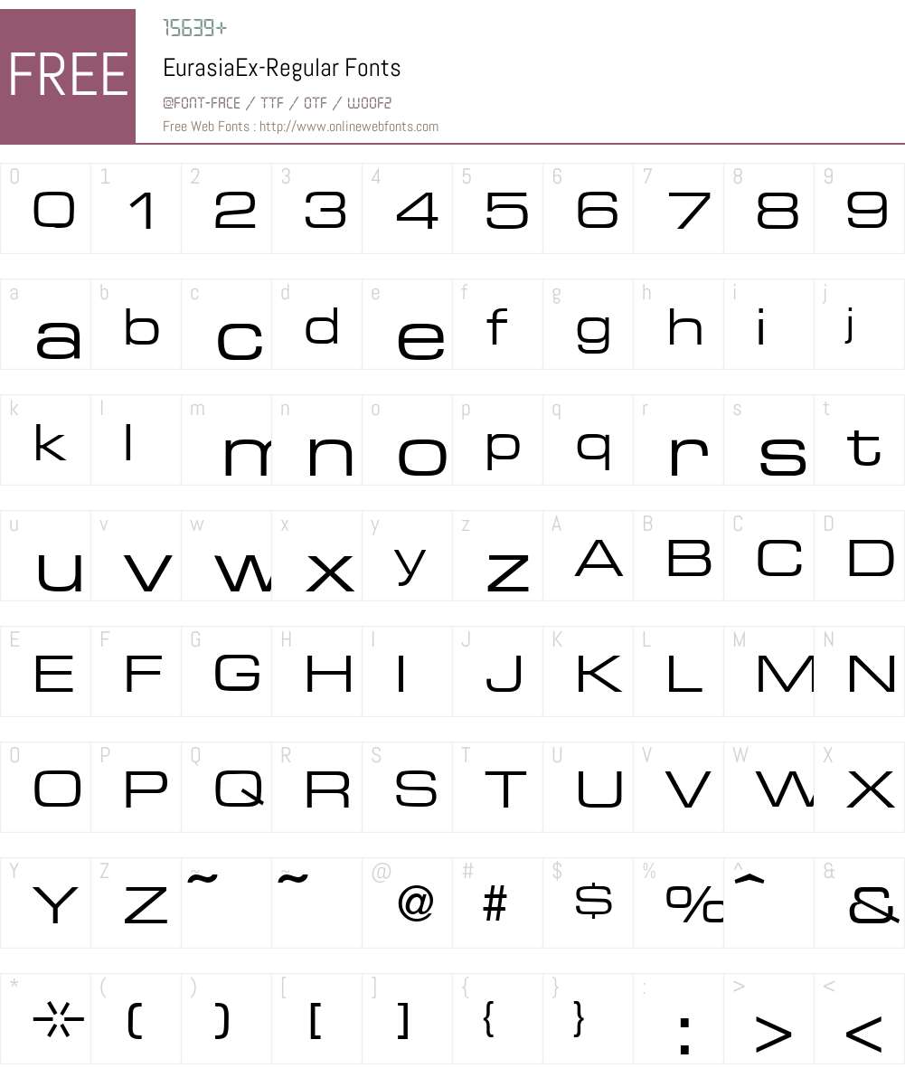 EurasiaEx Font Screenshots