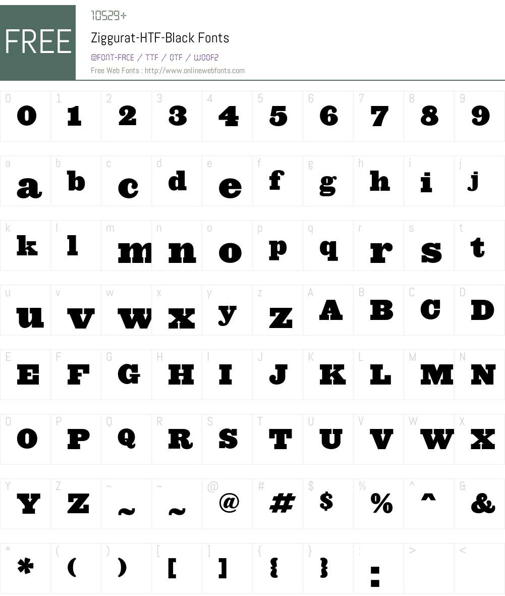 Ziggurat Font Screenshots