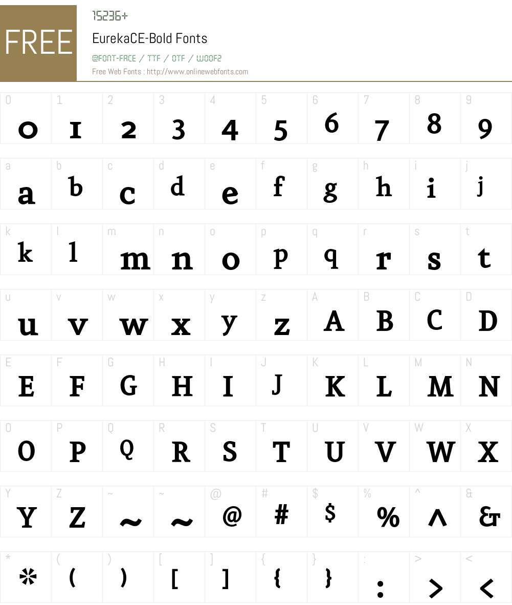 EurekaCE Font Screenshots