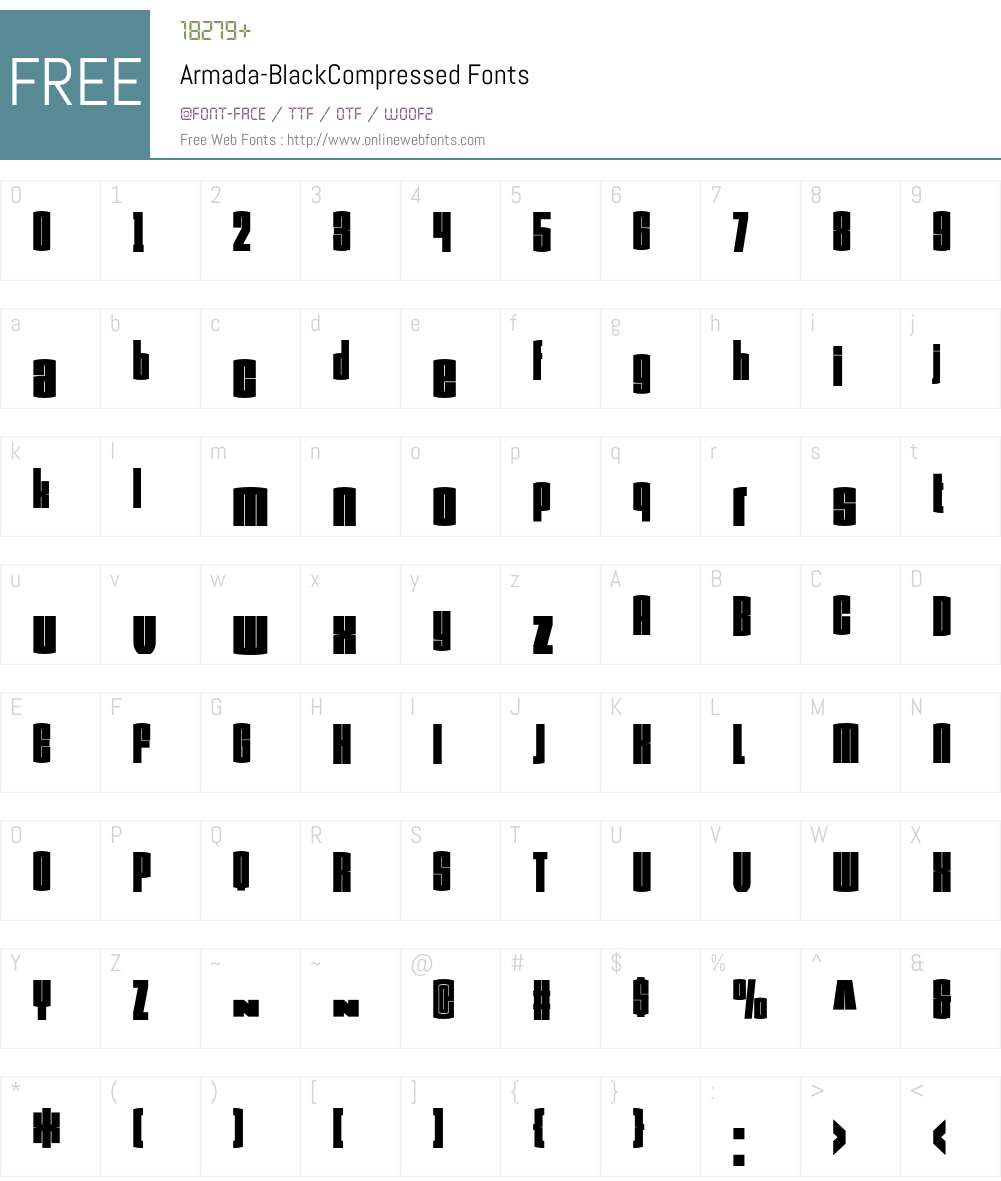 Armada Font Screenshots