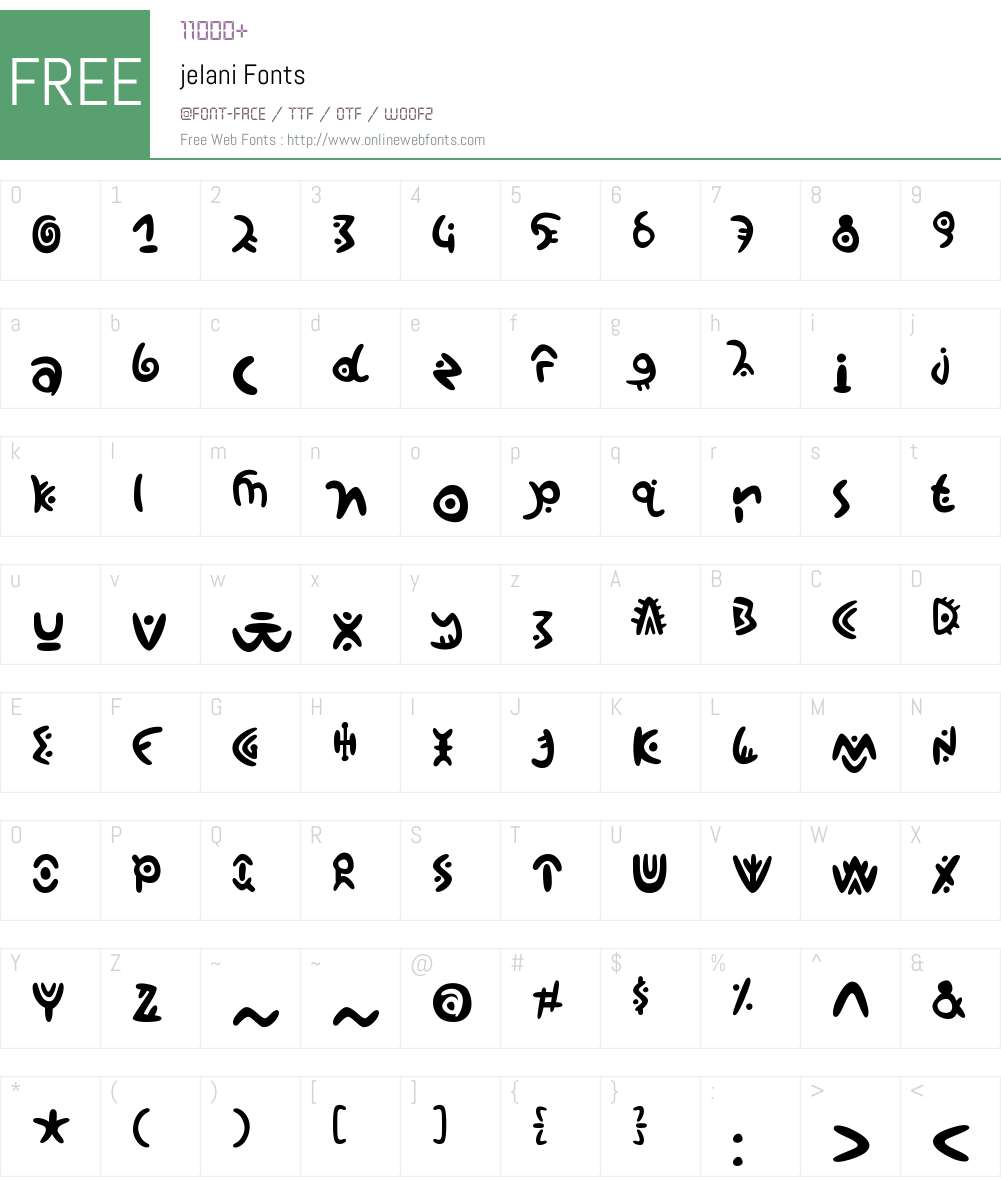 jelani Font Screenshots
