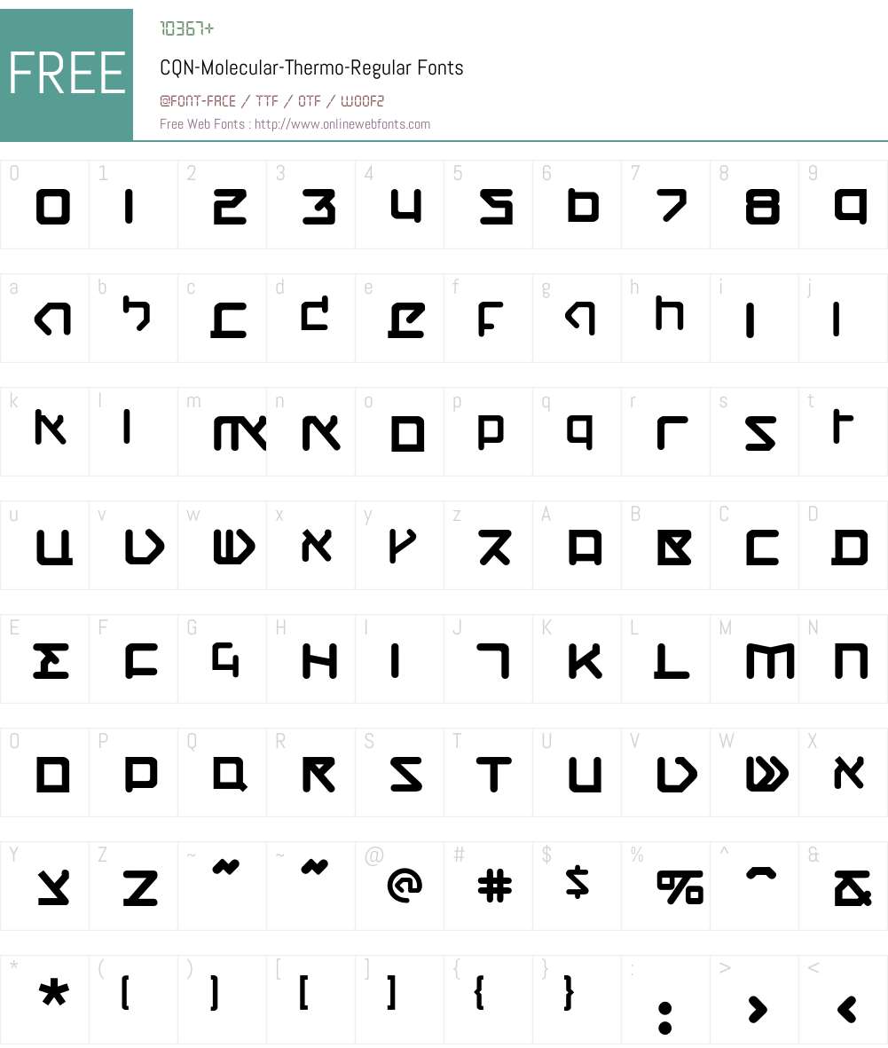 CQN-Molecular-Thermo Font Screenshots