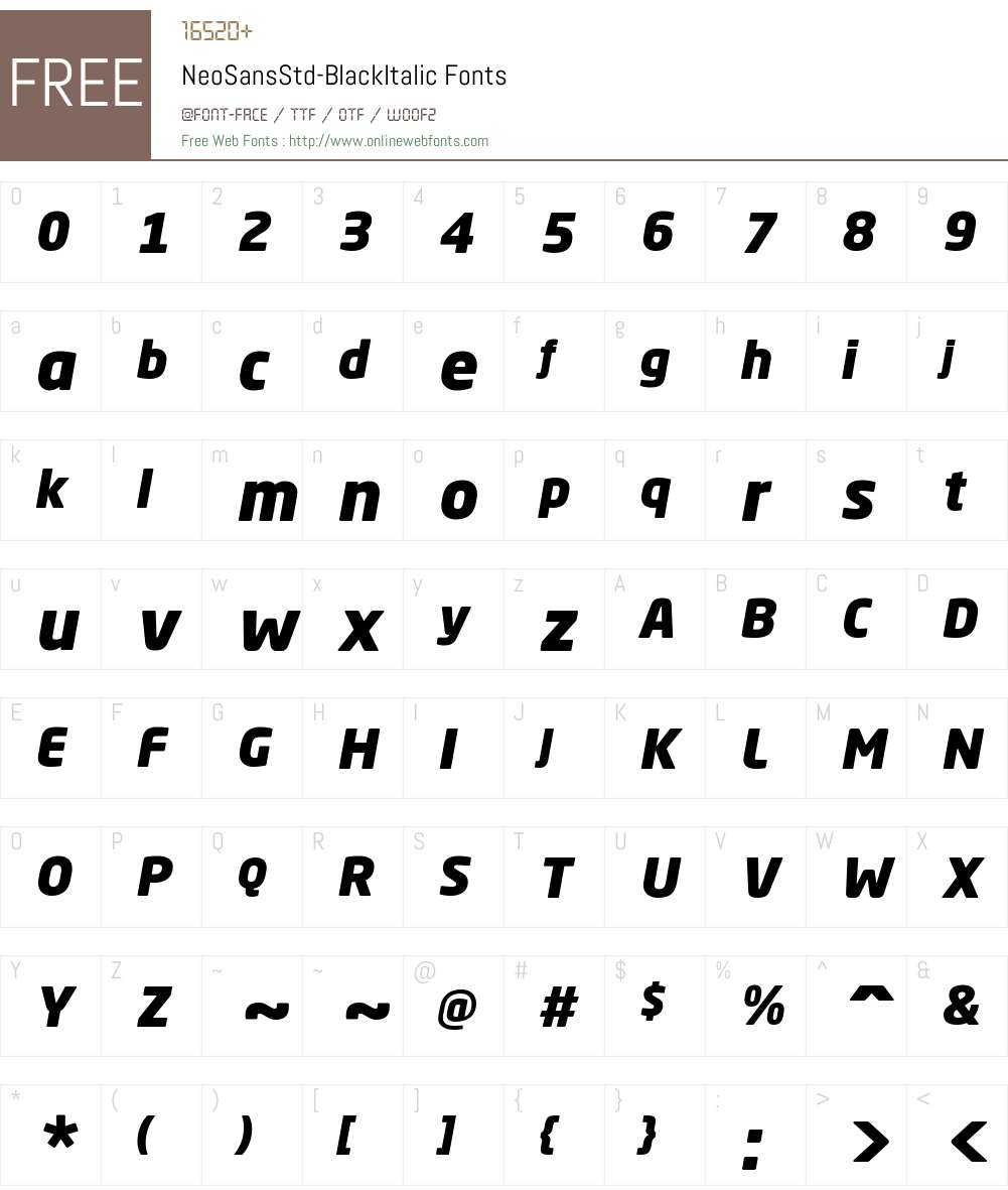 Neo Sans Std Black Font Screenshots