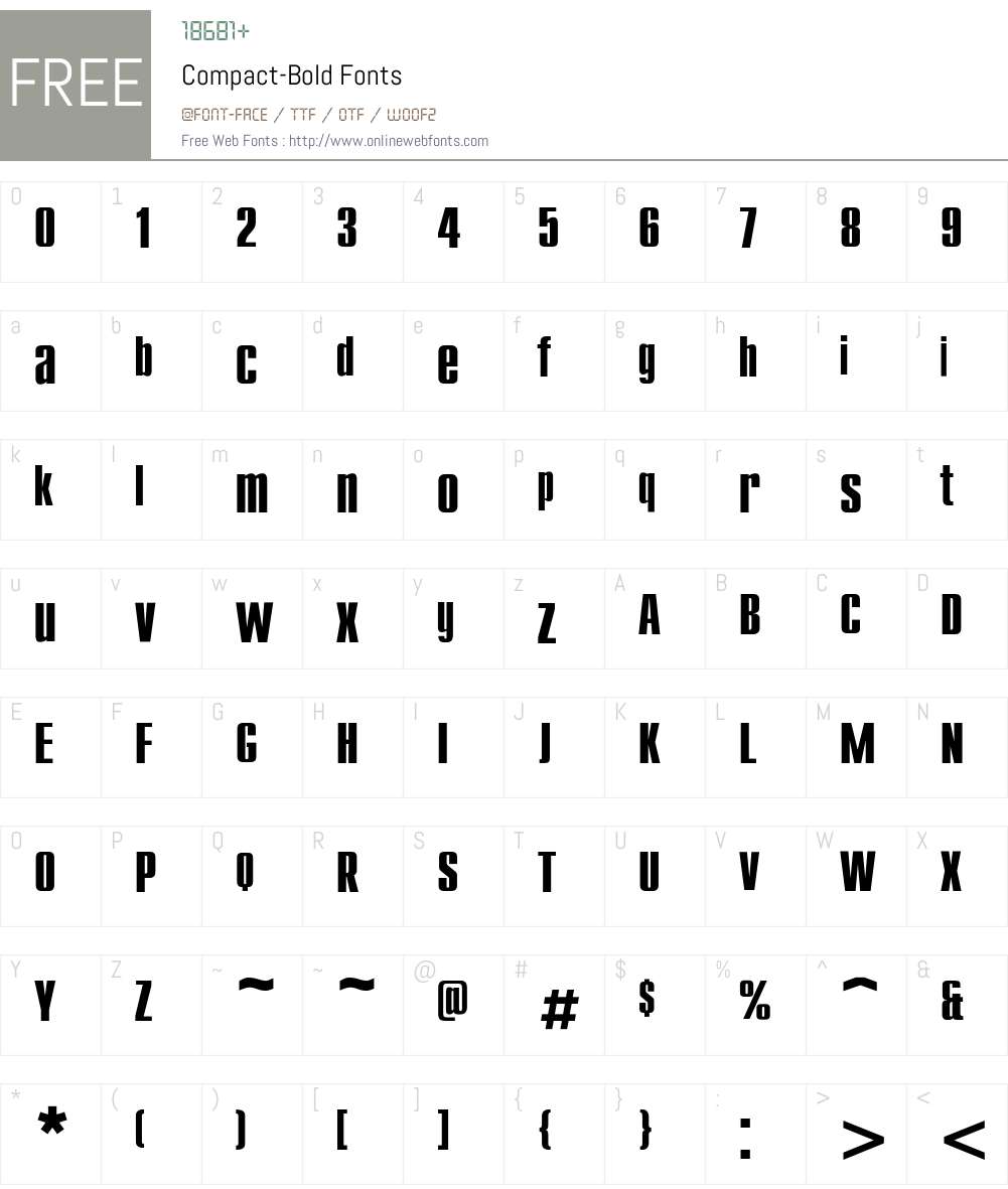 Compact-Bold Font Screenshots