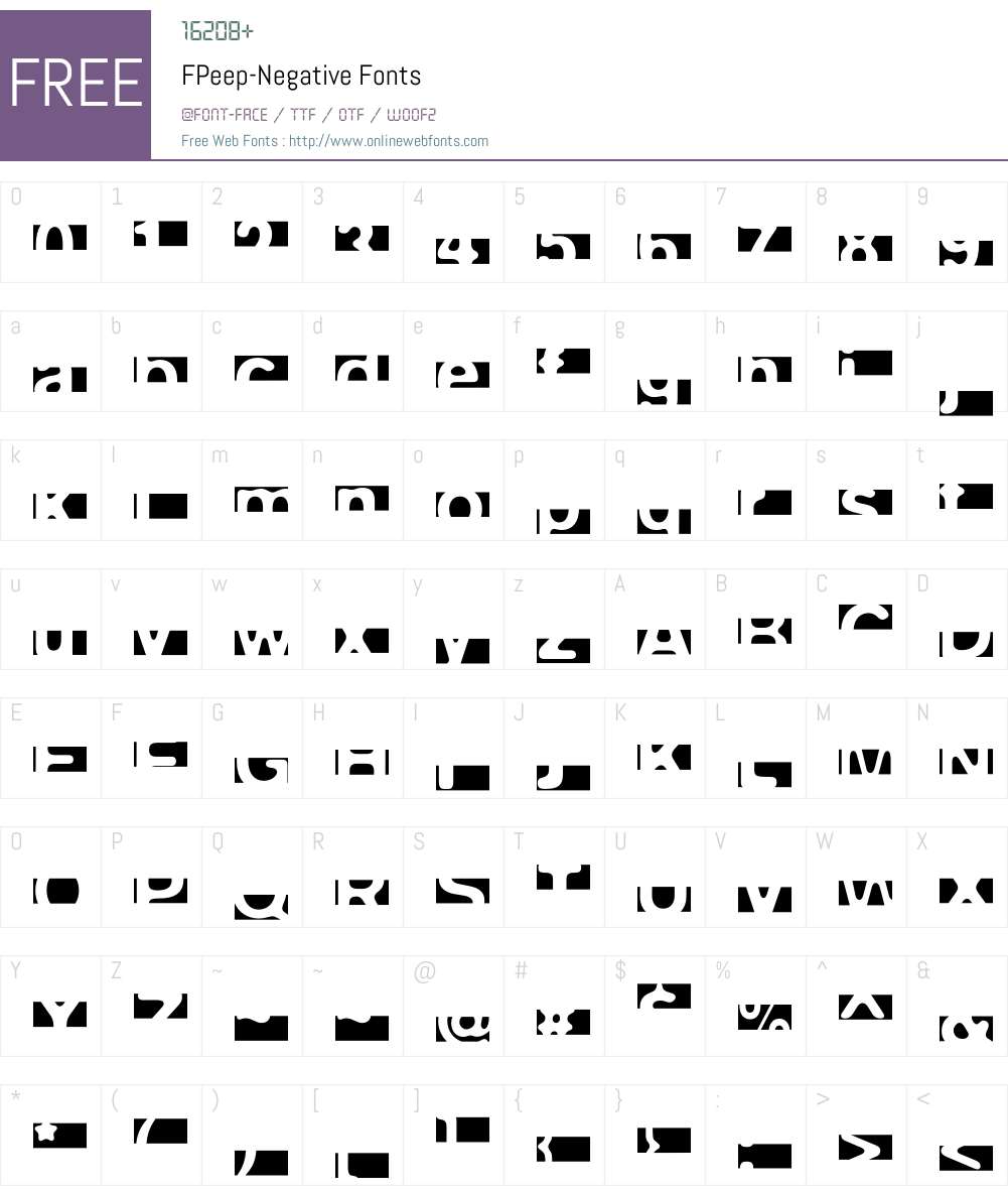 FPeep Font Screenshots
