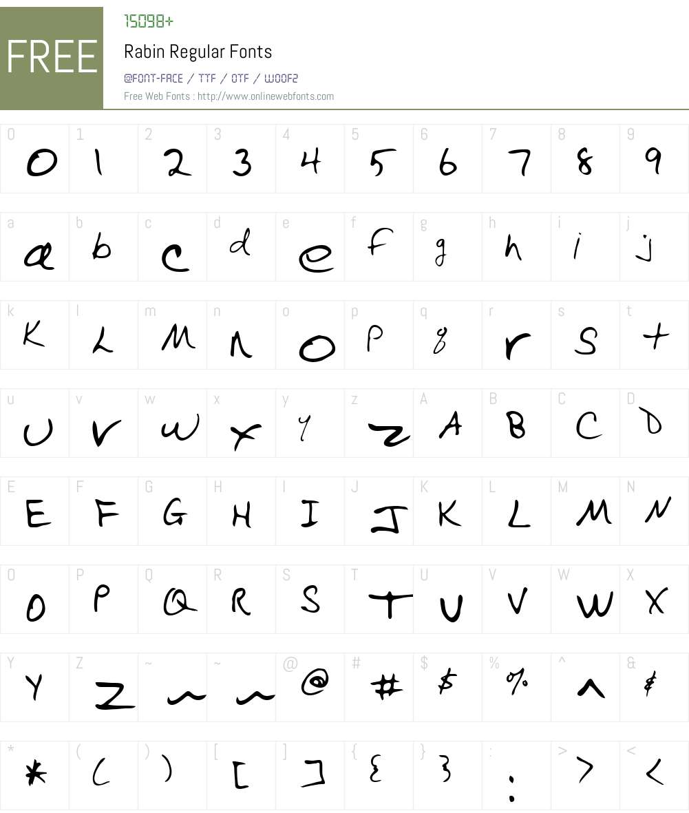 Rabin Font Screenshots