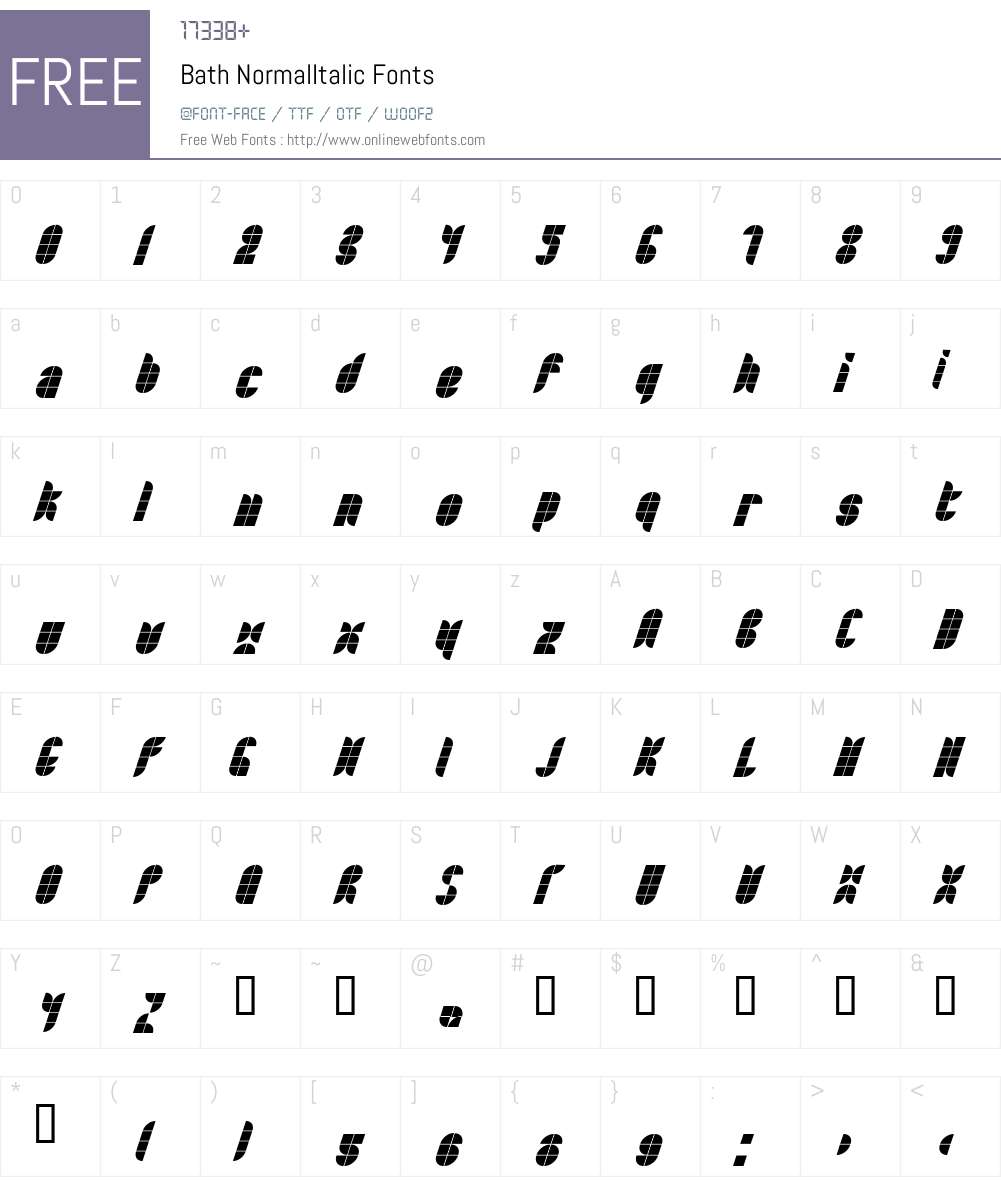 Bath Font Screenshots