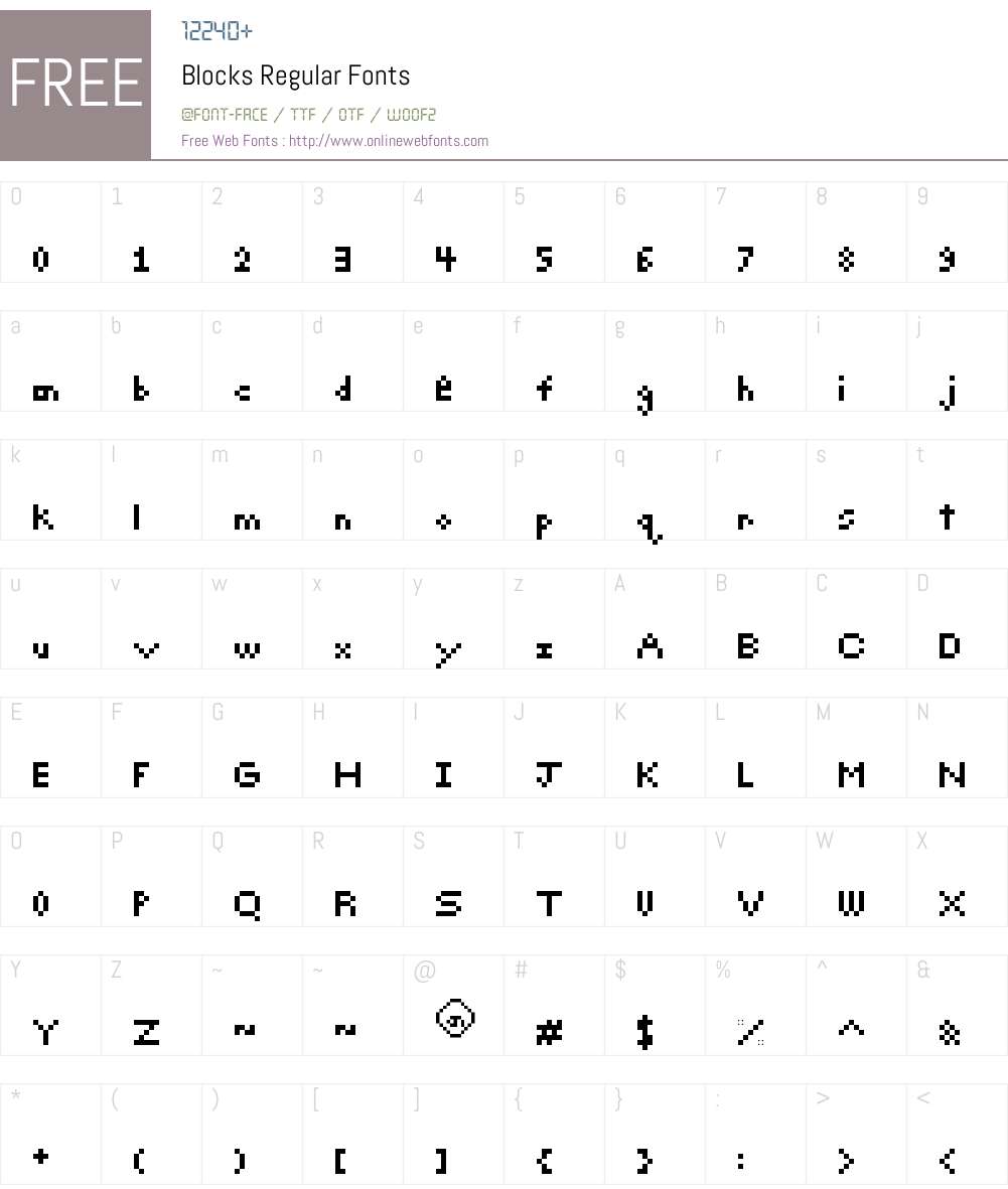 Blocks Font Screenshots