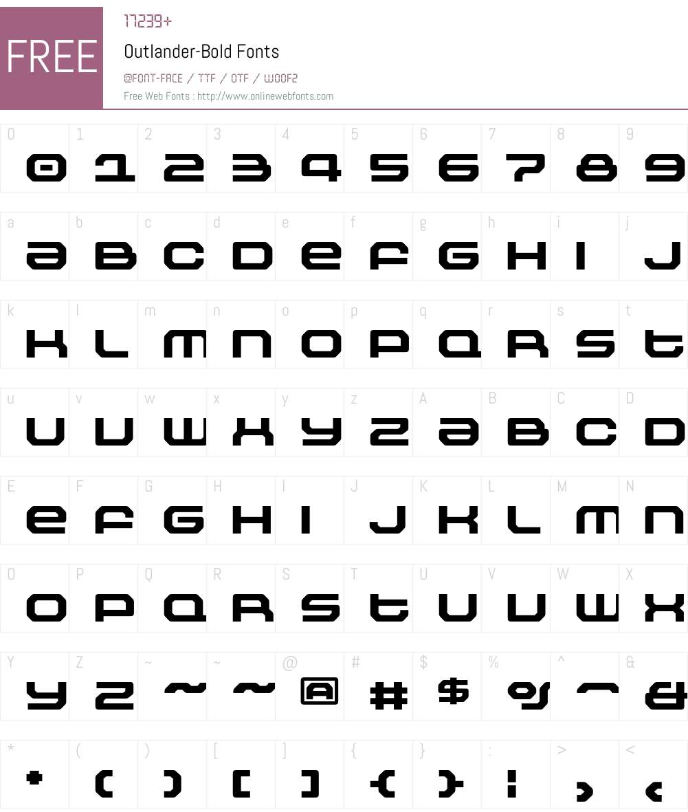 Outlander Font Screenshots