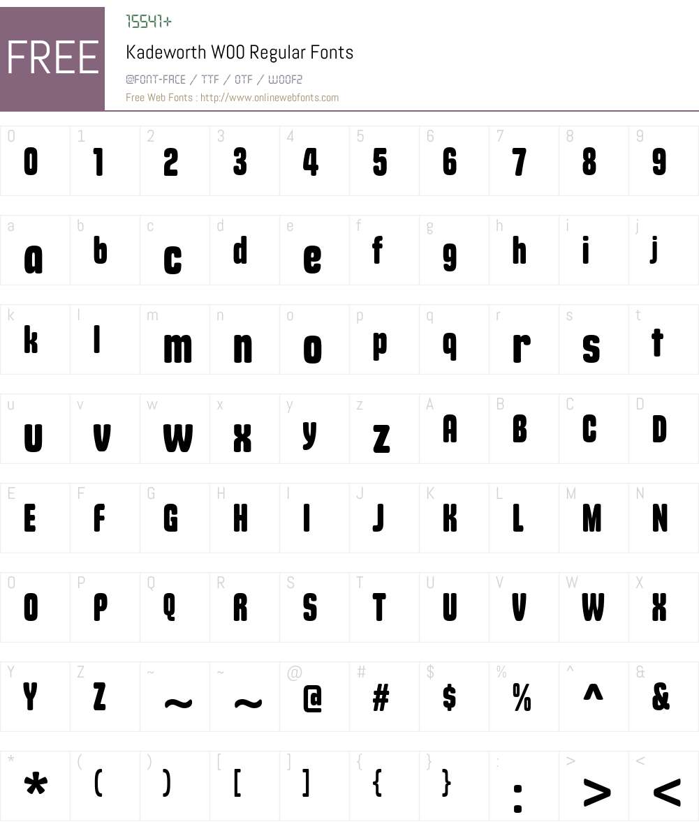 KadeworthW00-Regular Font Screenshots