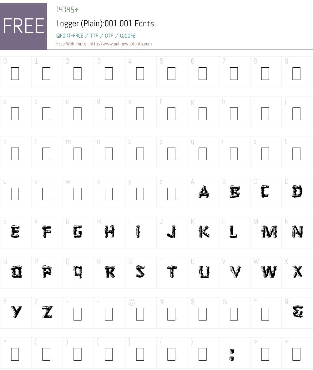 Logger Font Screenshots