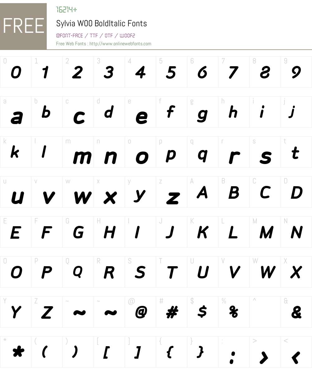 Sylvia Font Screenshots
