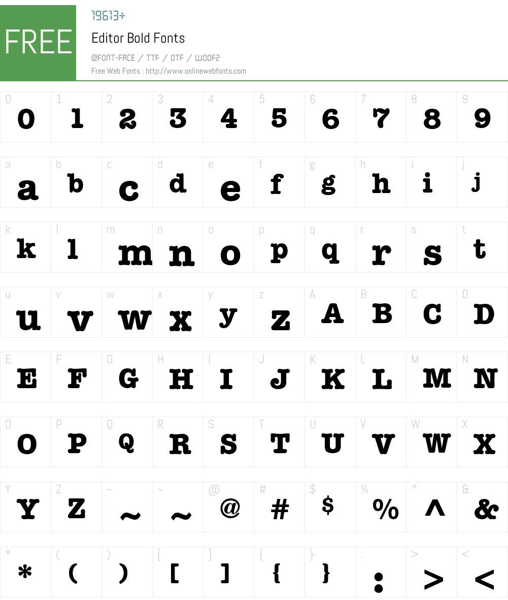 Editor Font Screenshots