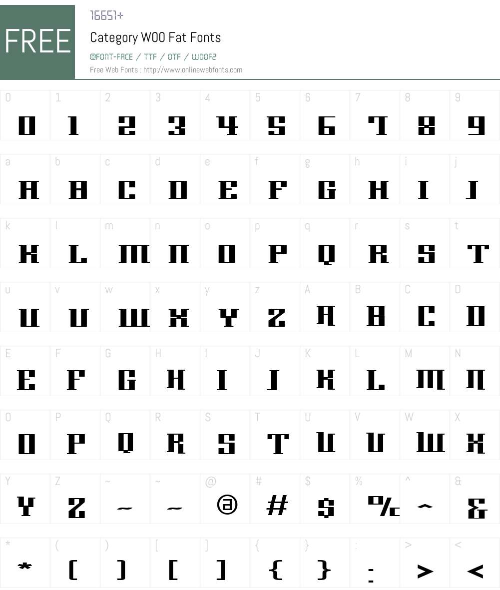 CategoryW00-Fat Font Screenshots