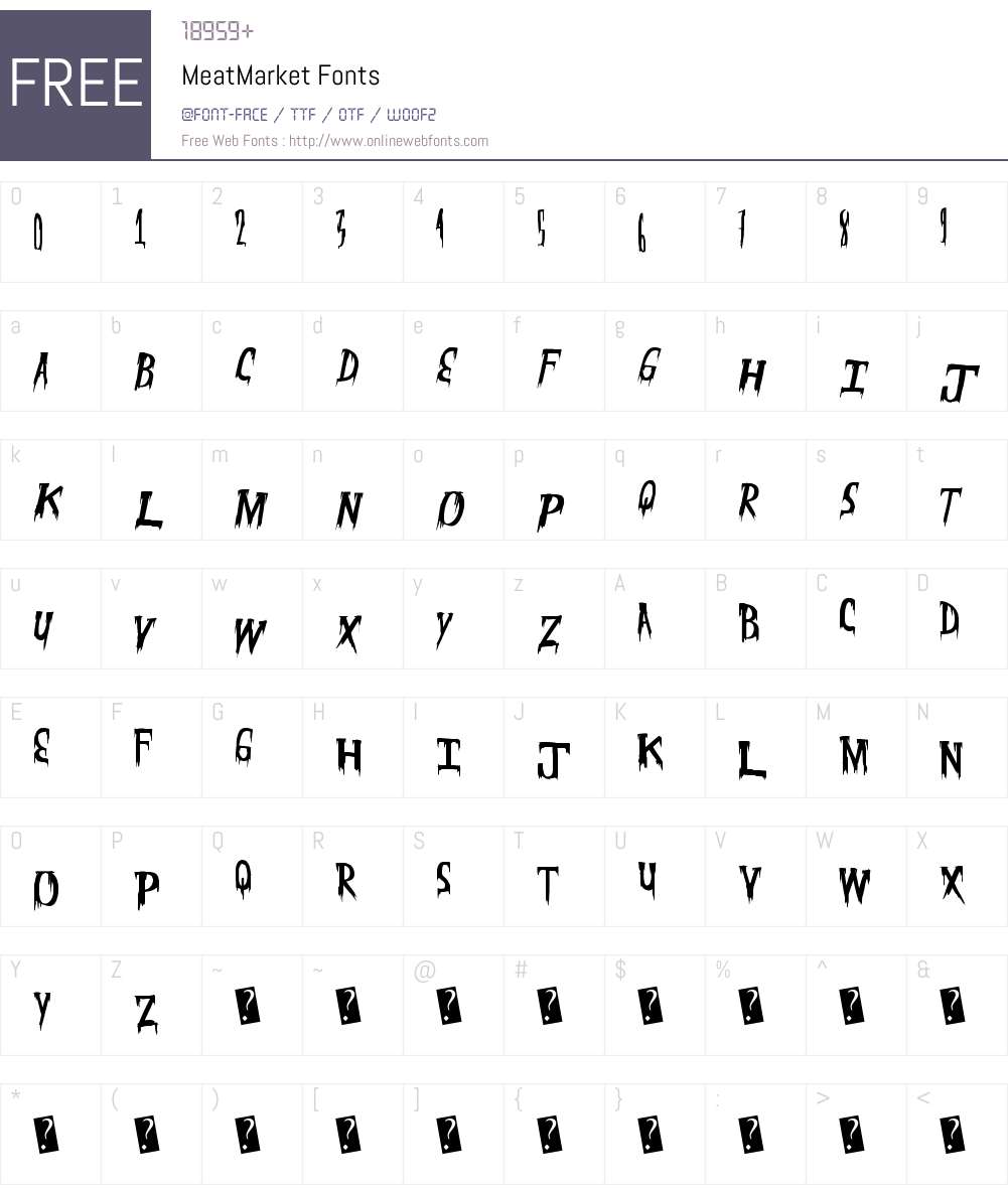MeatMarket Font Screenshots