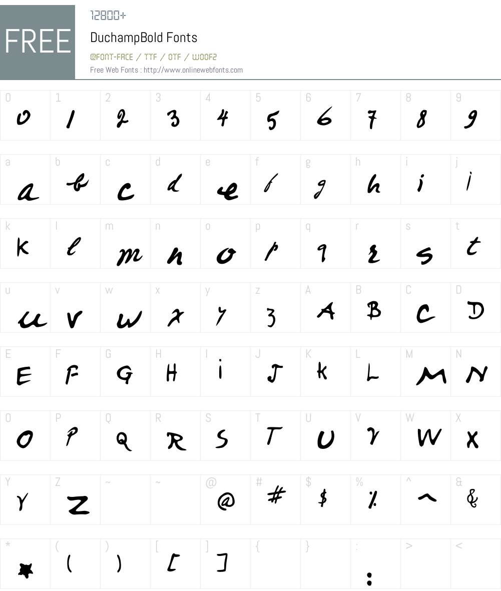 Duchamp Font Screenshots