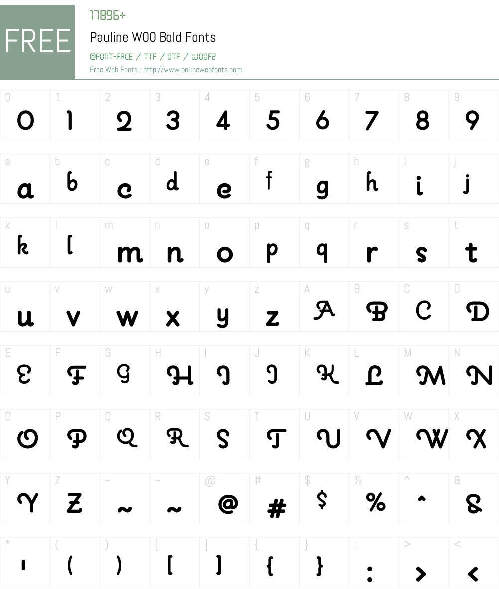 Pauline Bold Font Screenshots