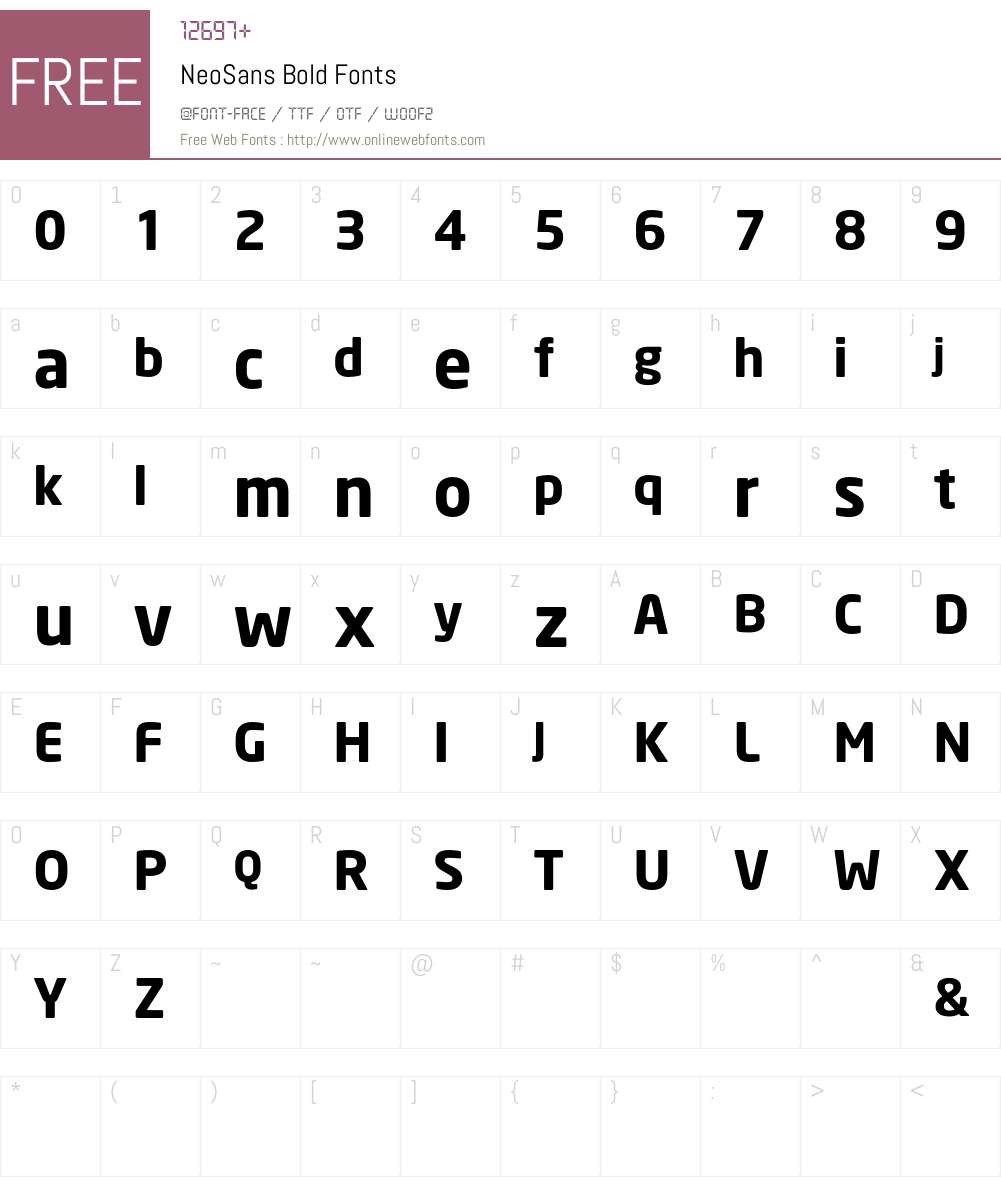 NeoSans Font Screenshots