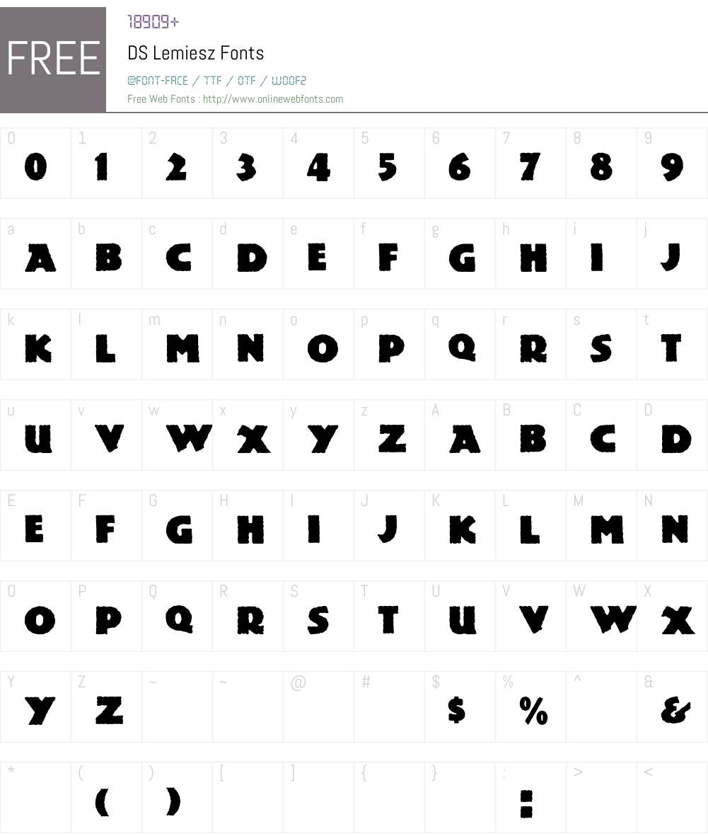 DS Lemiesz Font Screenshots