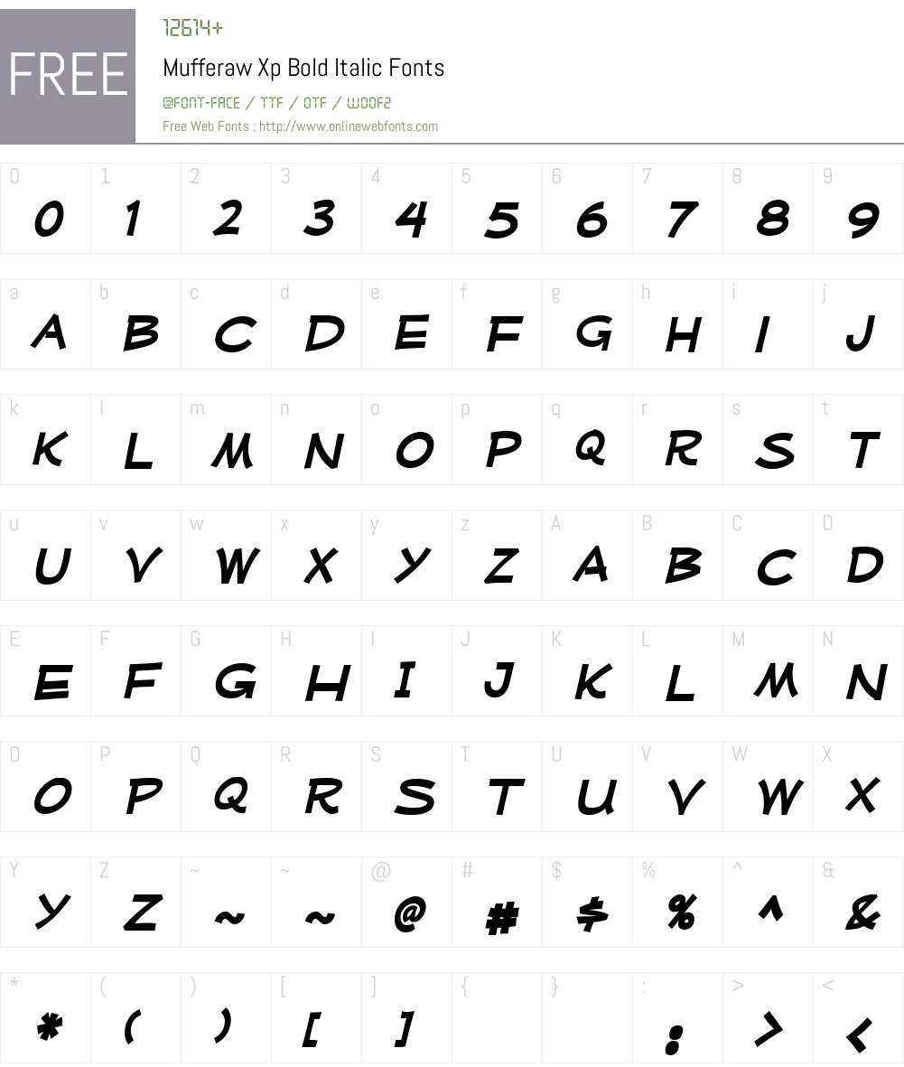 Mufferaw Xp Font Screenshots