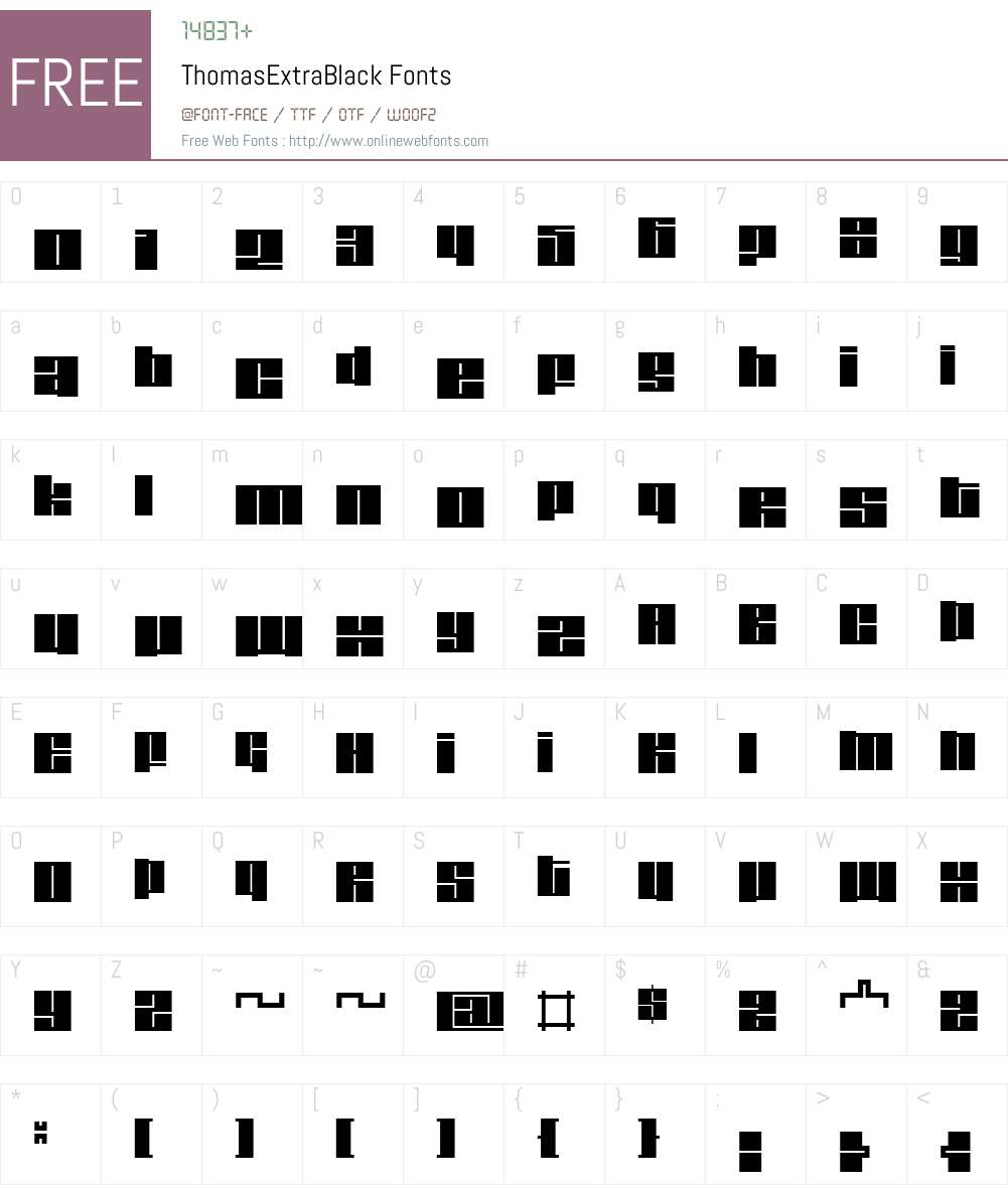 ThomasW00-ExtraBlack Font Screenshots