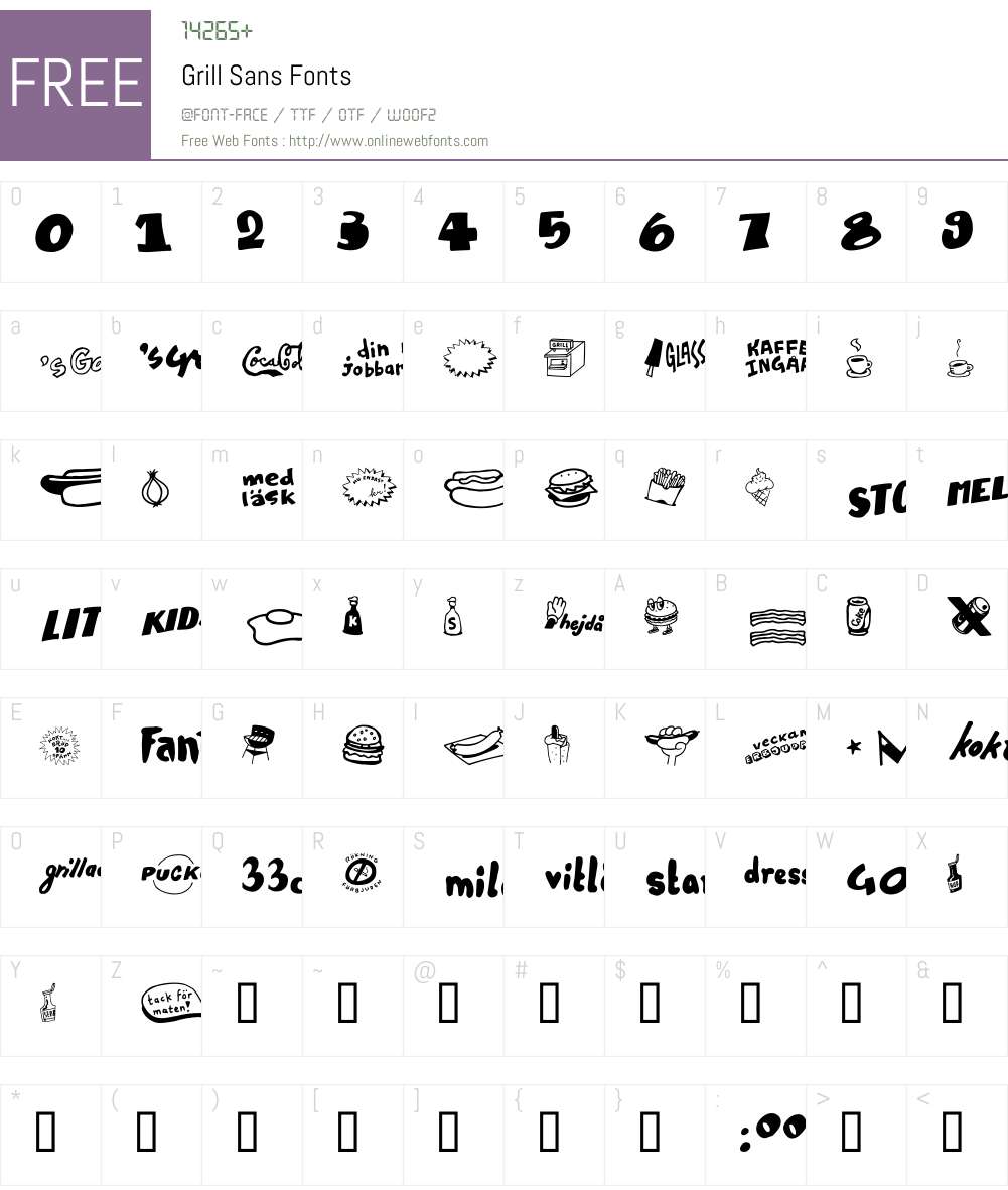 Grill Sans Font Screenshots