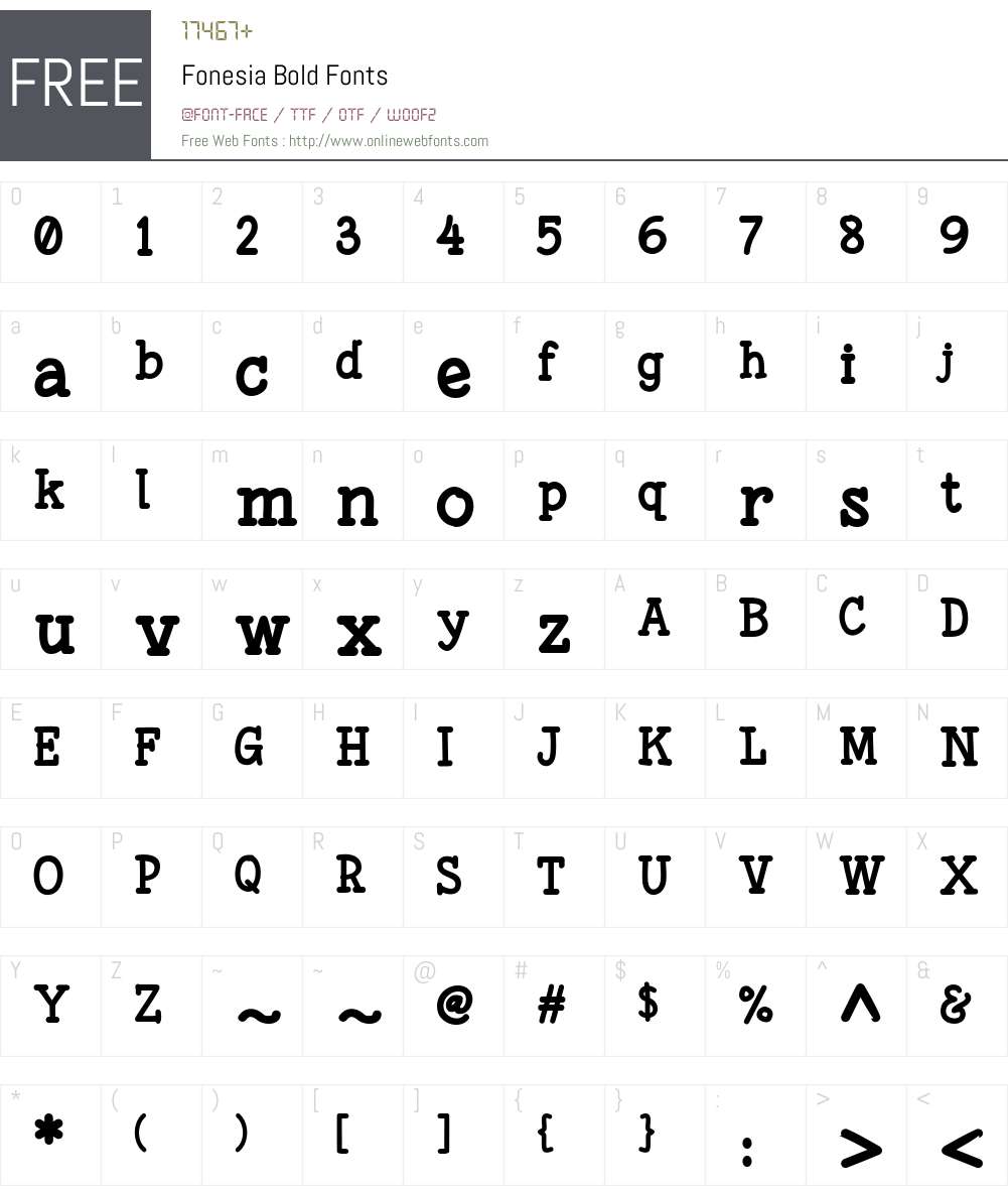 Fonesia Bold Font Screenshots