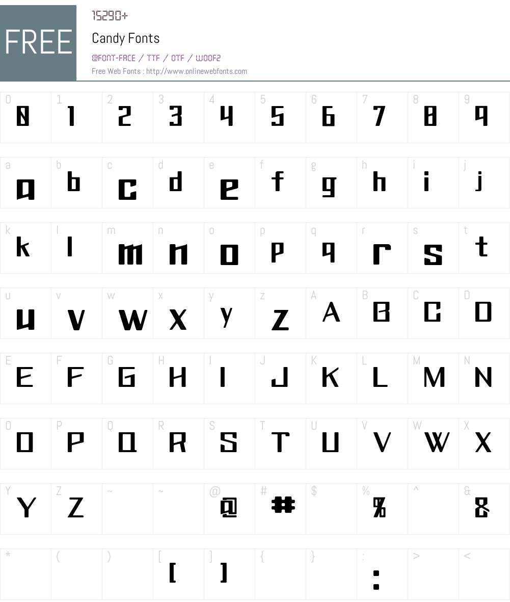 Candy Font Screenshots