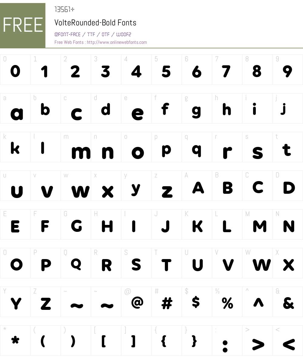 VolteRounded-Bold Font Screenshots