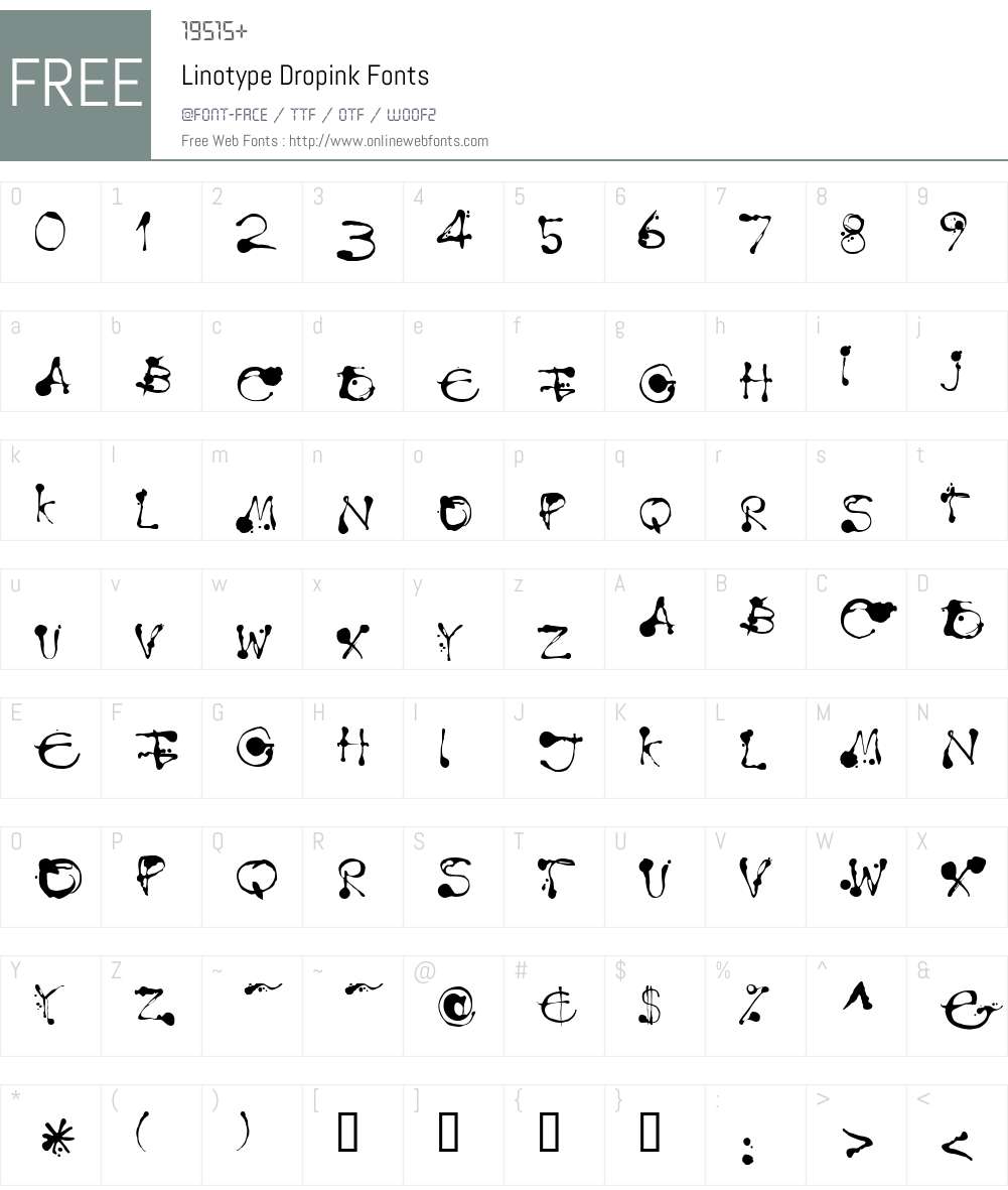 LTDropink Font Screenshots