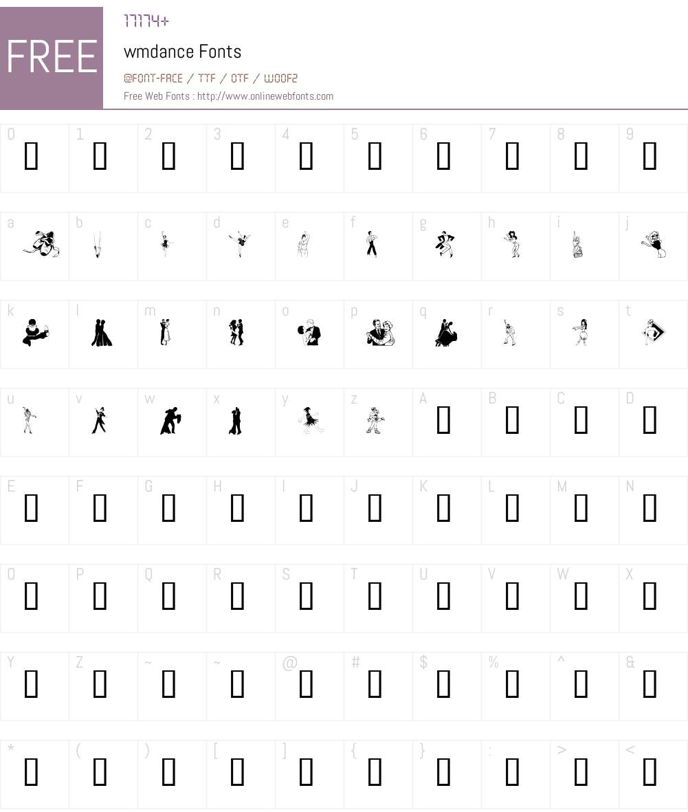 wmdance Font Screenshots
