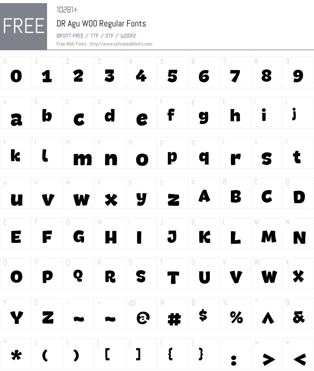 DR Agu Font Screenshots