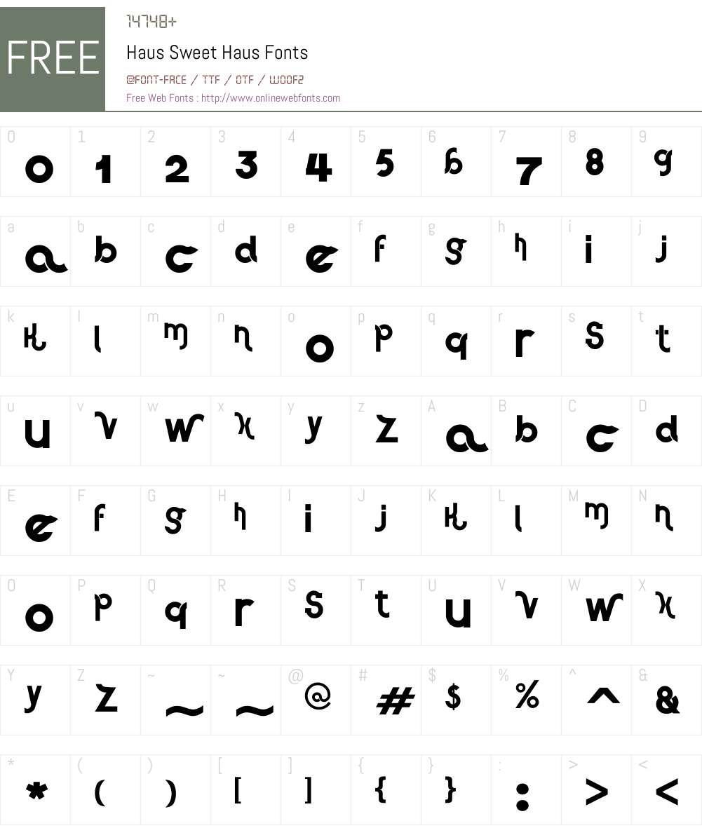 Haus Sweet Haus Font Screenshots