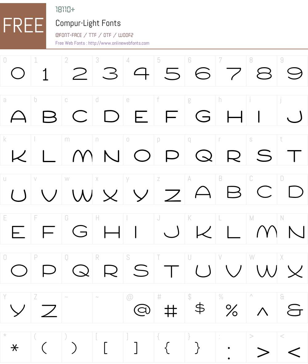 Compur Font Screenshots