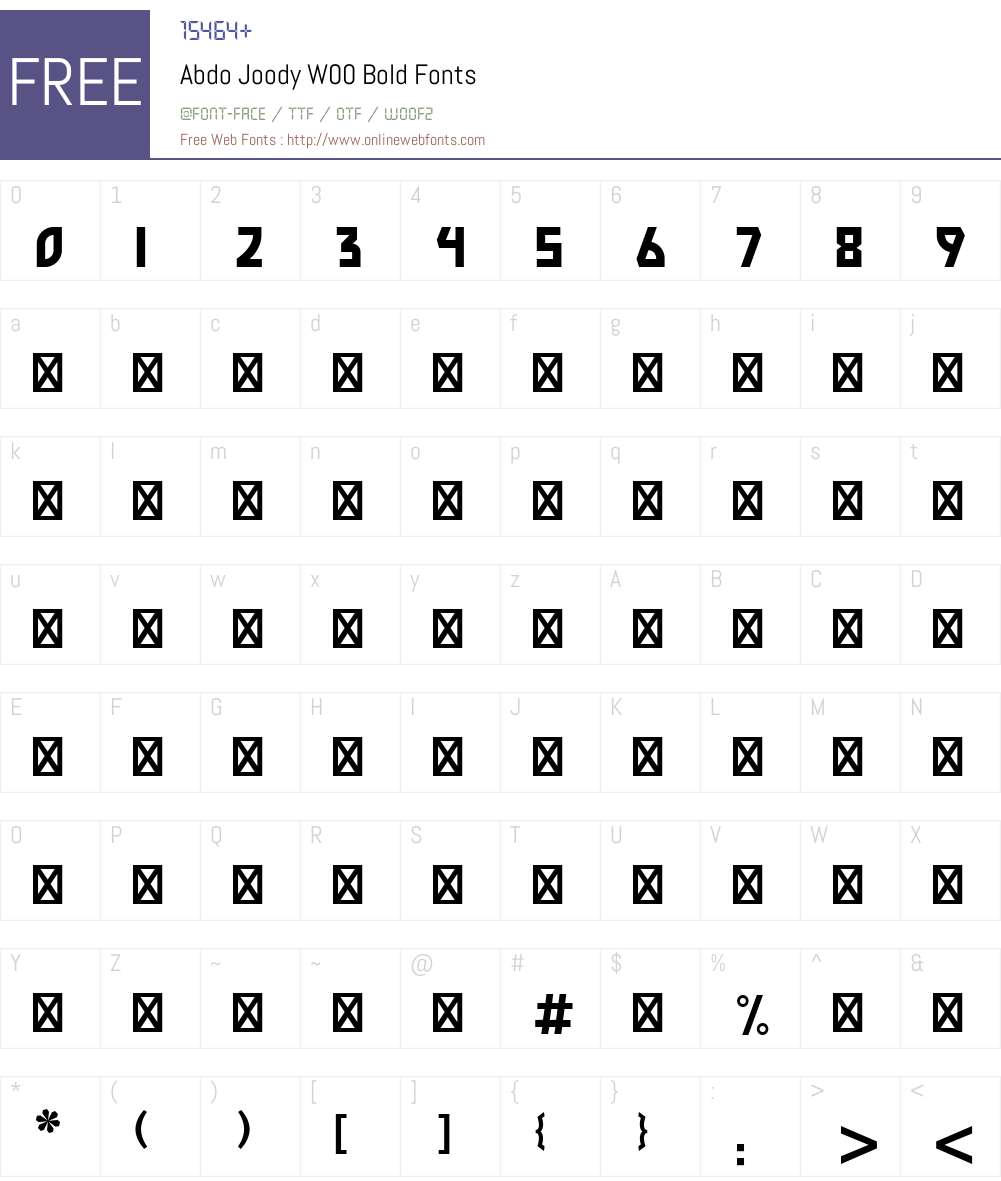 Abdo Joody Font Screenshots