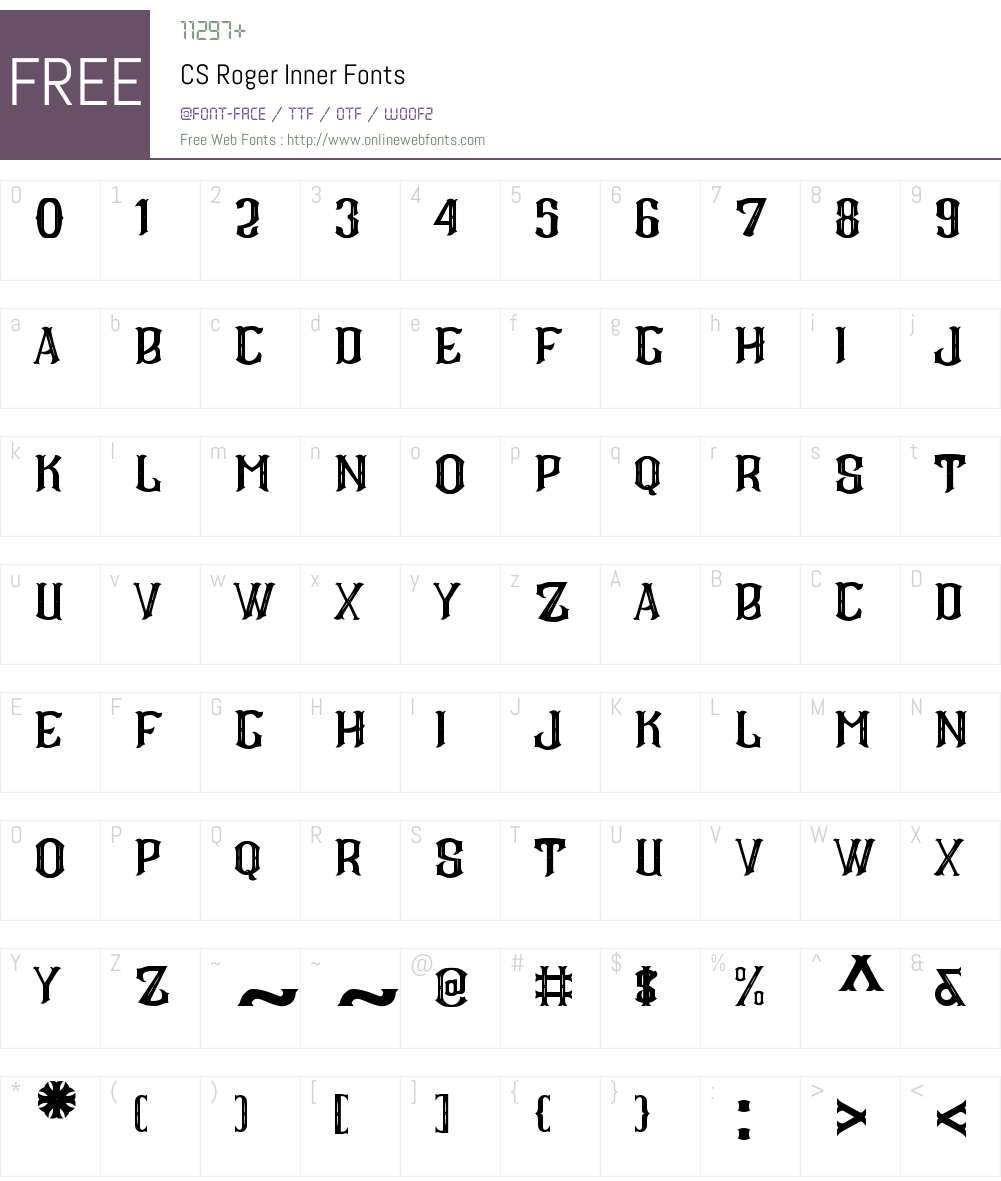 CS Roger Inner Font Screenshots