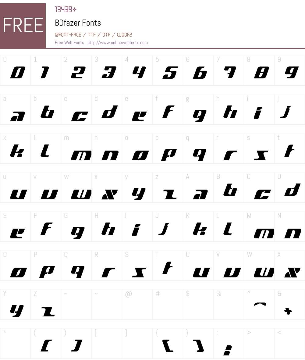 BDfazer Font Screenshots