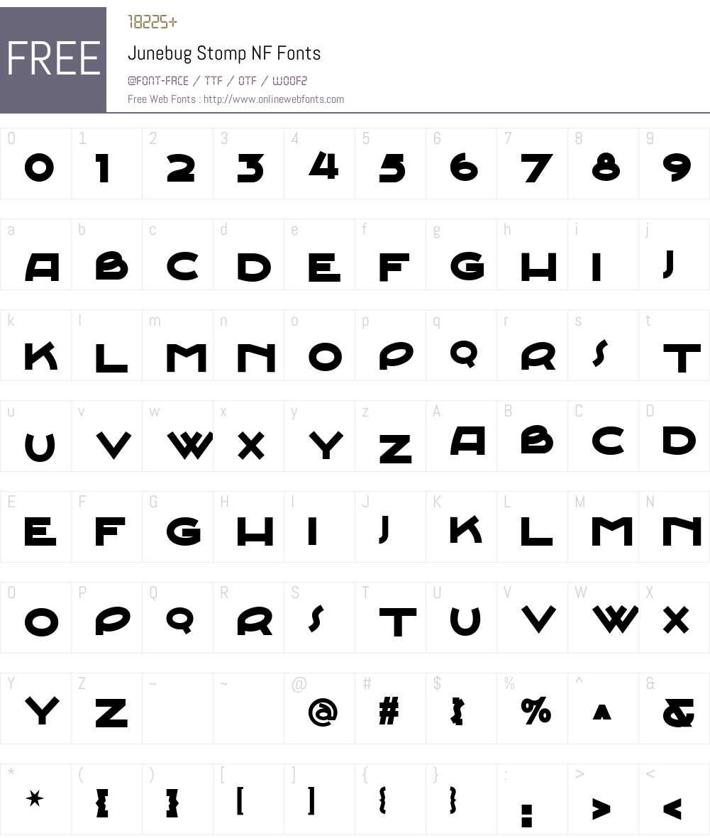 Junebug Stomp NF Font Screenshots