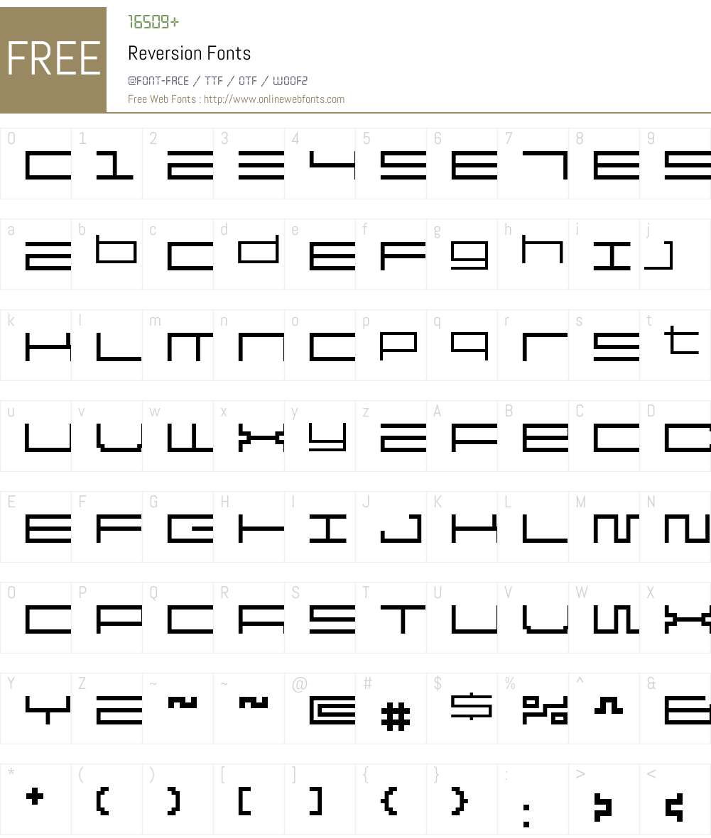 Reversion Font Screenshots