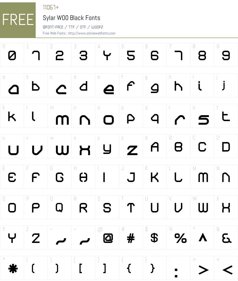 SylarW00-Black Font Screenshots