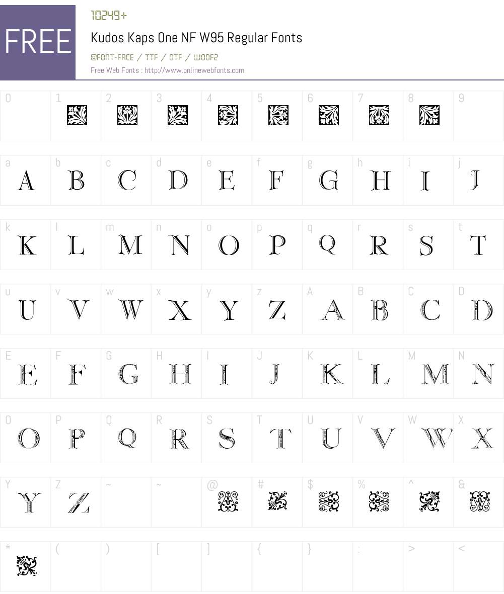 KudosKapsOneNFW95-Regular Font Screenshots