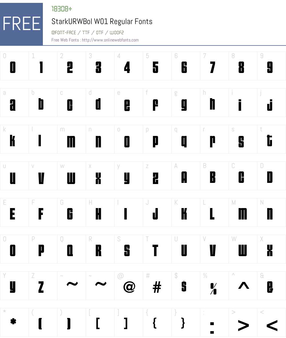 Stark Font Screenshots