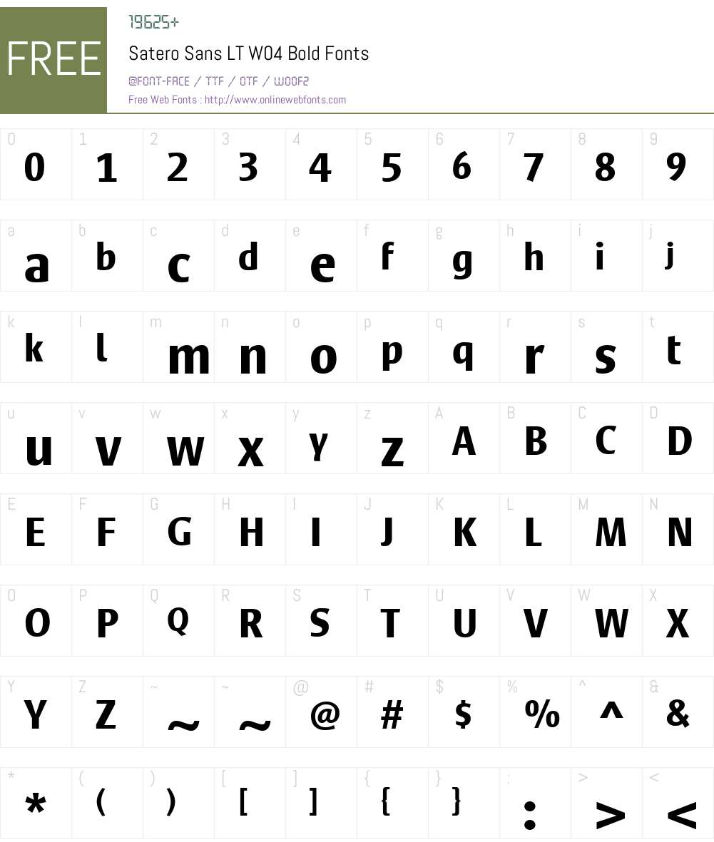 Satero Sans Font Screenshots