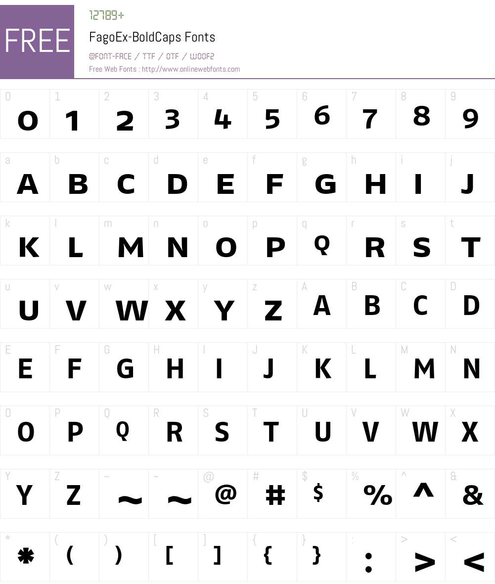 FagoEx Font Screenshots