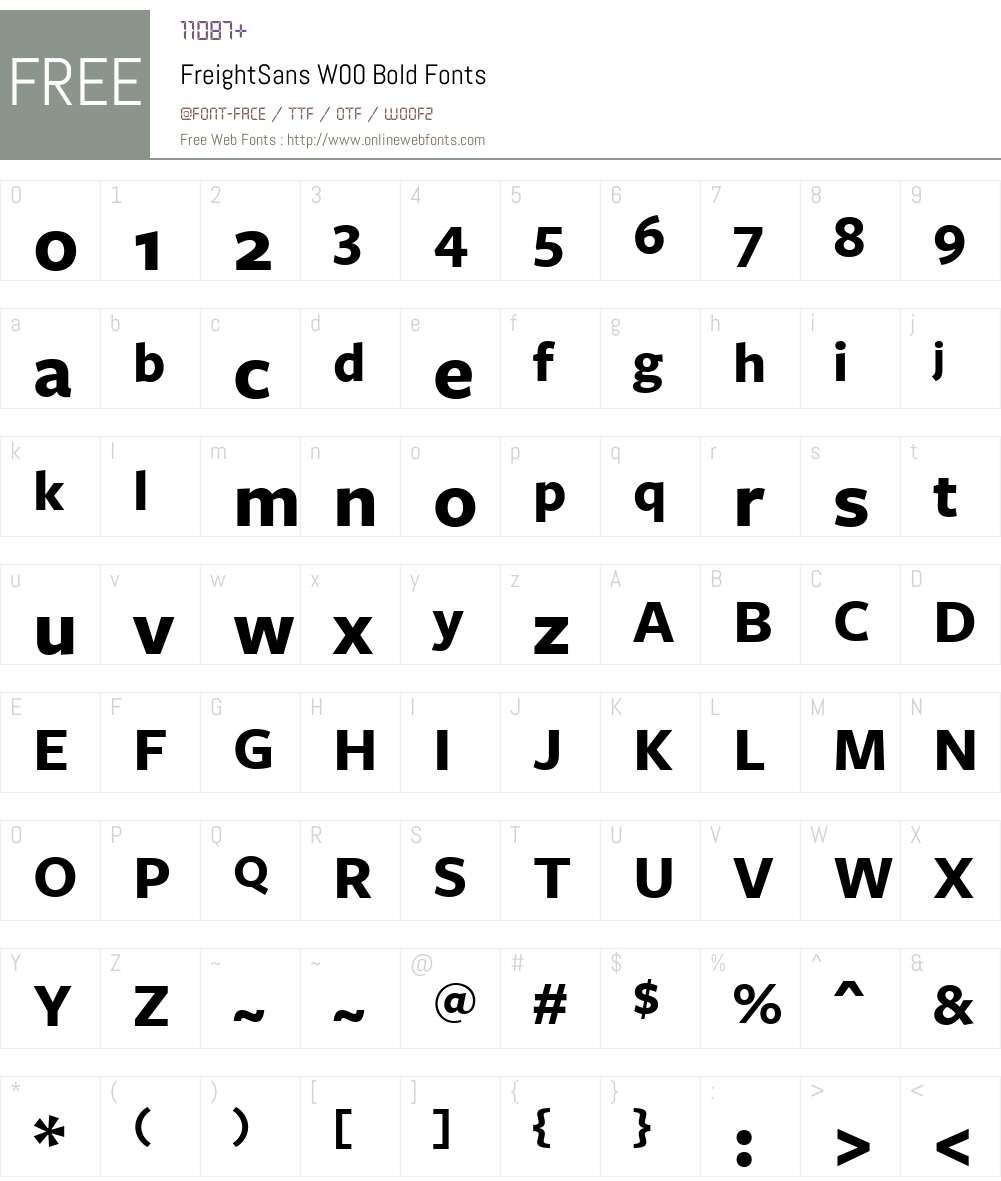 Freight Sans Font Screenshots