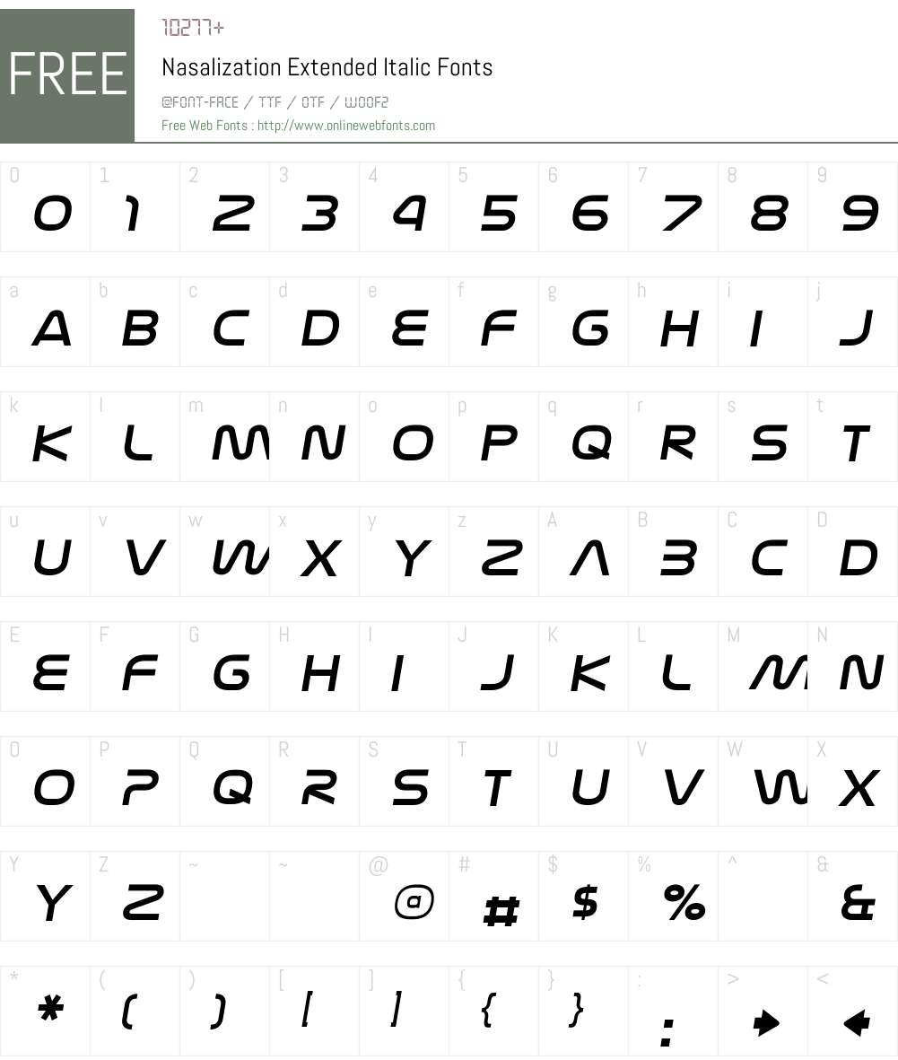 Nasalization Extended Font Screenshots